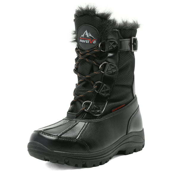 Women Winter Luxury Snow Boots Mid Calf Warm Fur Grip Sole Ladies Ski Shoes Size